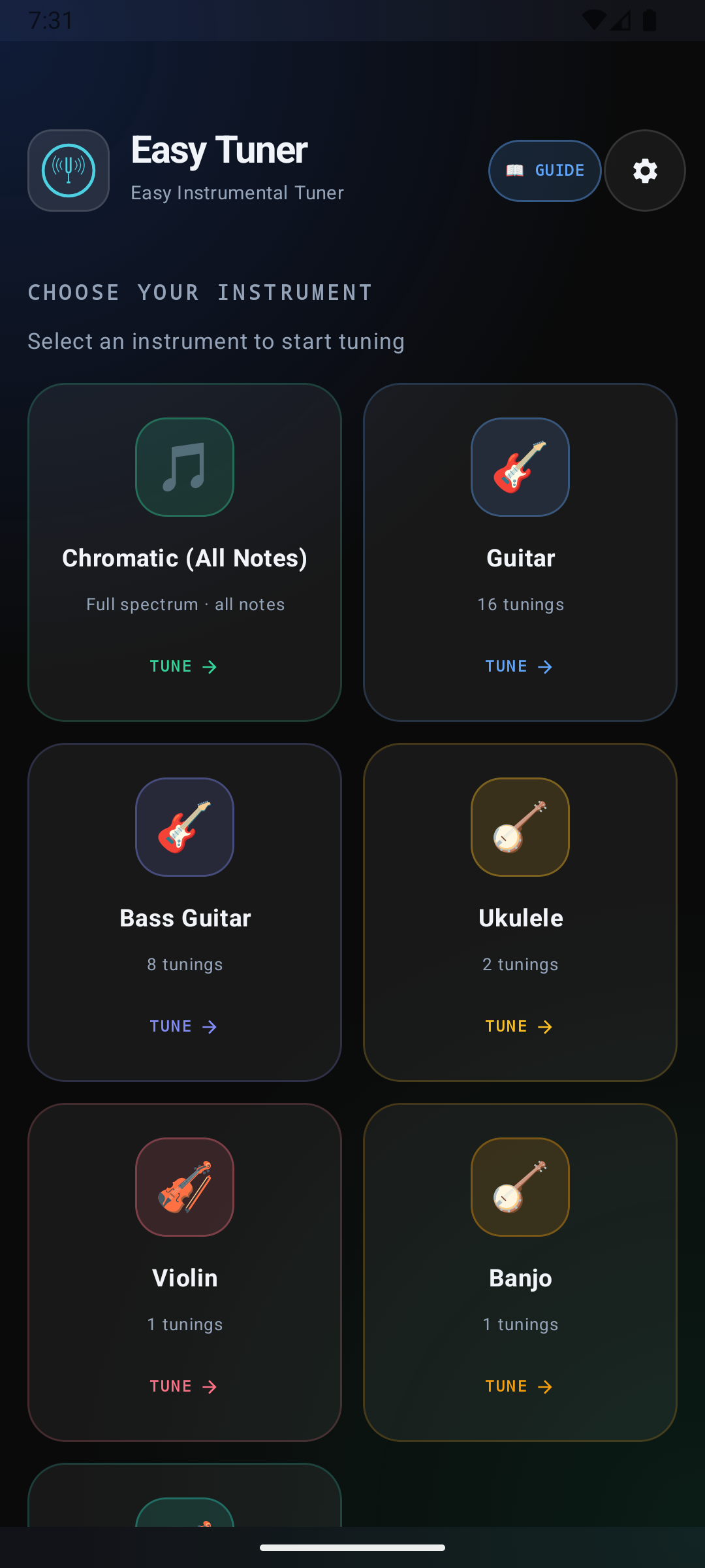 Instrument Selection